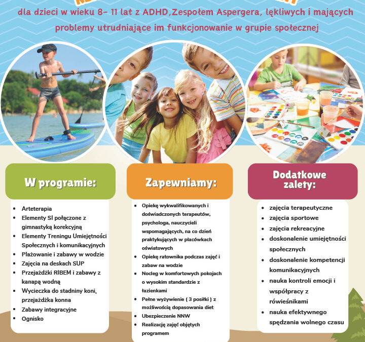 Obóz rekreacyjno-terapeutyczny 10-17.08.2025